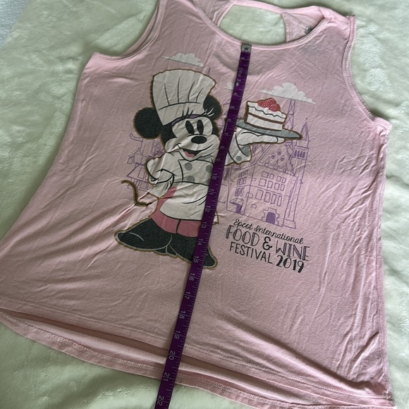 Disney Epcot Food and Wine Pink Minnie Mouse Tank Top - Picture 6 of 7